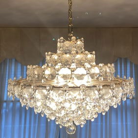Schonbek Crystal Prism Chandelier Fixture 4875H by Schonbek. Comes with paperwork and three loose