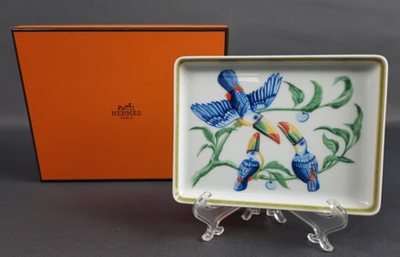 Hermes Toucans Sushi Plate Rectangular Tray & Box #2