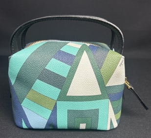 Emilio Pucci Mini Geometric Print Clutch Emilio Pucci mini clutch cosmetic bag. Clean, pristine