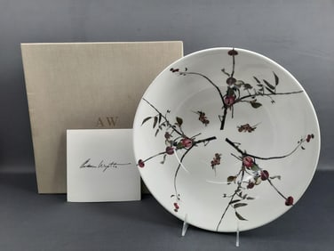 Royal Doulton Signed Wyeth Bowl & Box with COA Measures 13 x 6 inches tall. Some marks, scuffs