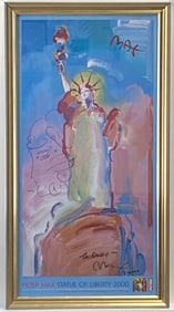 Peter Max Signed Statue of Liberty 2000 Poster Framed poster from the Peter Max Statue of Liberty