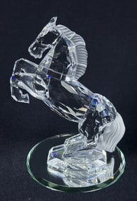 Swarovski Silver Crystal White Stallion With original box. 4 inches tall. Free