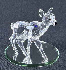 Swarovski Silver Crystal Fawn Approximately 2 x 3 inches. With original box free. Free from damage.
