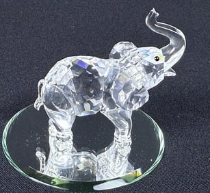 Swarovski Silver Crystal Elephant 2 x 2.5 inches. With original box. Free from damage. Mirror not
