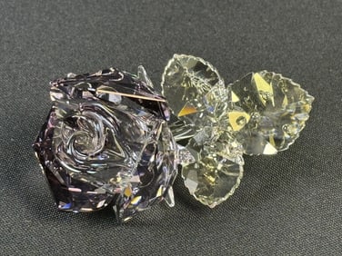 Swarovski Crystal Flower The Rose Tinted 3 inches long. Excellent condition free from damage. With
