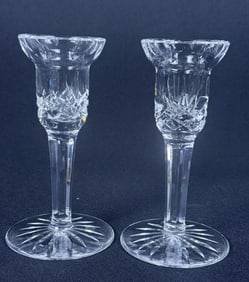 Waterford Crystal Candlestick Holders 5.5 inches tall by 3 inches wide. No cracks or chips. Some