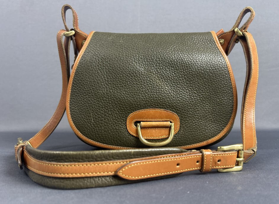 Vintage Dooney & Bourke Horseshoe Bag Vintage Dooney & Bourke horseshoe crossbody brown and tan (1 of 13)
