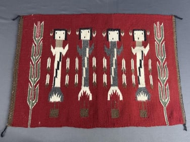 Authentic Navajo Wool Handwoven Rug Authentic Crownpoint Navajo wool rug made of 100% wool. The