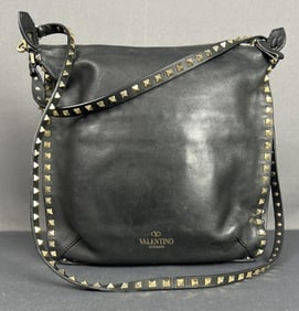 Valentino Garavani Vitello Small Rockstud Hobo Staining on interior and minor scuffs on leather