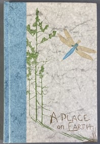 Gwen Frostic Book A Place on Earth Signed Signed copy of A Place on Earth by Gwen Frostic, featuring