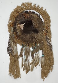 Handmade Dream Catcher Innova Gallery Dream catcher made of leather, fur, feathers and beads.