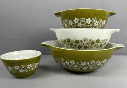 Pyrex Spring Blossom Mixing Bowls 4pc Spring Blossom cinderella nesting bowl 3 piece set.
