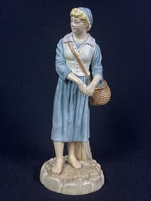 The Hadley Collection Figurine French Fishergirl 7.75 inches tall by 3 inches wide. No chips or