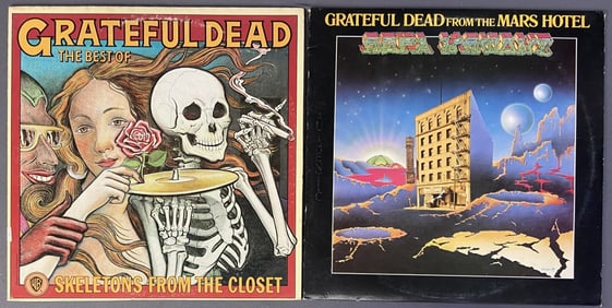Grateful Dead Vinyl Records Set of Two The Best of Skeletons from the Closet, Warner Brothers W