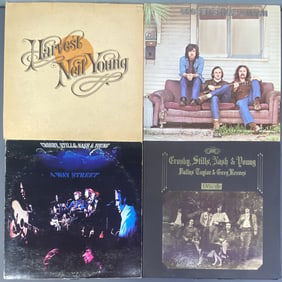 CSN&Y Vinyl Records Set of Four Four albums by Crosby Stills Nash & Young, including one solo Neil