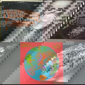 Vinyl Records Disney, Quicksilver, Emerson Lake Brain Salad Surgery by Emerson, Lake, & Palmer.