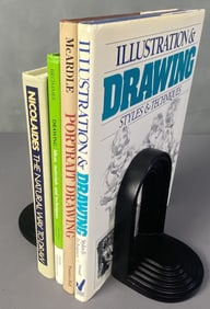 Vintage Drawing Books Set of Four The Natural Way to Draw by Kimon Nicolaides, published by Houghton