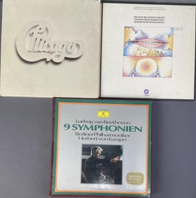 Vinyl Box Sets Chicago, Beethoven, Steve Miller Nine Symphonies by Beethoven, 7 record set with