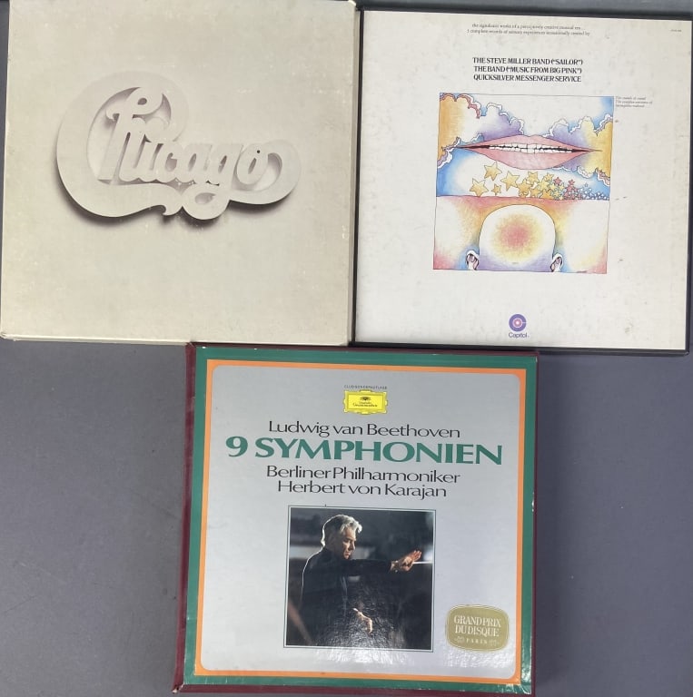 Vinyl Box Sets Chicago, Beethoven, Steve Miller Nine Symphonies by Beethoven, 7 record set with (1 of 16)