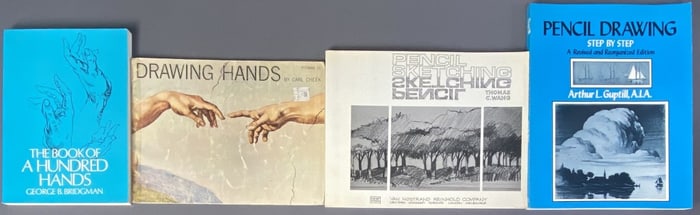 Pencil & Hand Drawing Books Set of Four Pencil Drawing Step by Step by Arthur L Guptill. Published