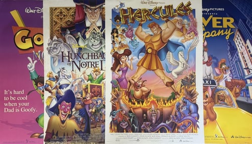 Disney One Sheet Movie Poster Lot 27 x 40 inches double sided. From closed movie theater collection.