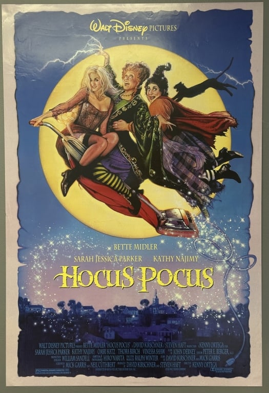 1993 Hocus Pocus One Sheet Movie Poster 27 x 40 inches double sided. From closed movie theater (1 of 7)