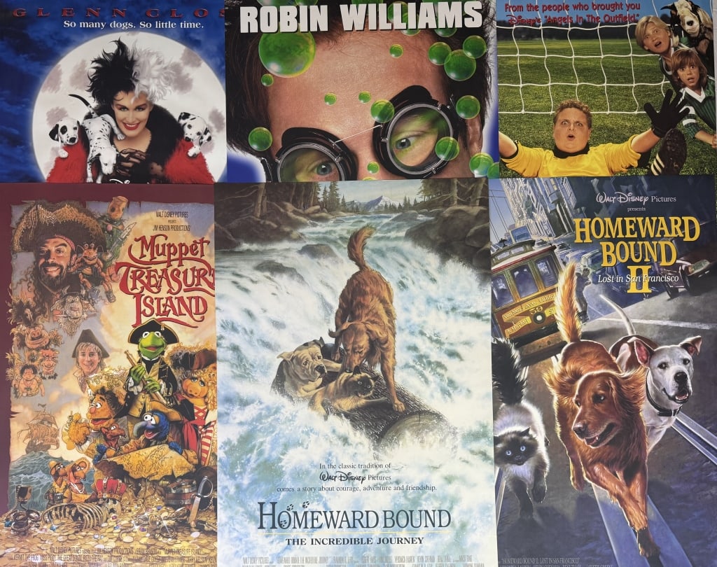 6 Disney One Sheet Movie Posters Double sided. From closed movie theater collection. Some edge wear (1 of 2)