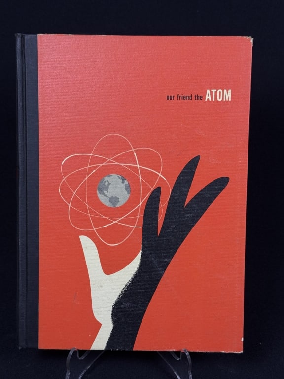 Disney Heinz Haber Book Our Friend The Atom 1956 Missing dust jacket. Signs of age/use including: Missing dust jacket. Signs of age/use including staining and rough edges of cover. 11 x 8 x 1 inches.