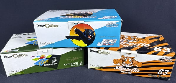 Team Caliber 1:24 Diecast Cars Owners Series 14 Team Conseco, 63 Superflo and Jasper Engines. All in