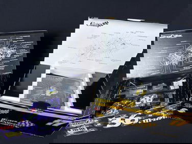 Team Caliber 1:24 Diecast Car Replicas 2002 M&Ms Purple Pontiac Grand Prix and 1999 DeWalt Chevrolet