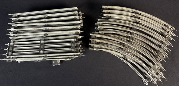 Vintage Lionel O-Gauge Track Lot Straight and curved pieces. Signs of age and wear overall see