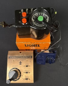 Vintage Electric Train Transformers MRC Throttlepack, Lionel LW Trainmaster (with box) and Life Like