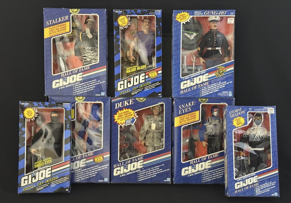GI Joe Hall of Fame 12 inch Action Figure Lot 8 figures in package. See photos for items and (1 of 10)