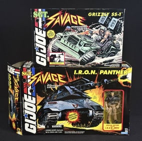 GI Joe Sgt. Savage Grizzly SS-1 & I.R.O.N. Panther Grizzly in sealed box 11 x 4 x 7 inches. Panther