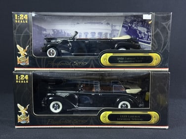Presidential Series 1:24 Diecast Cars 1938-39 In original boxes (may have been previously opened)