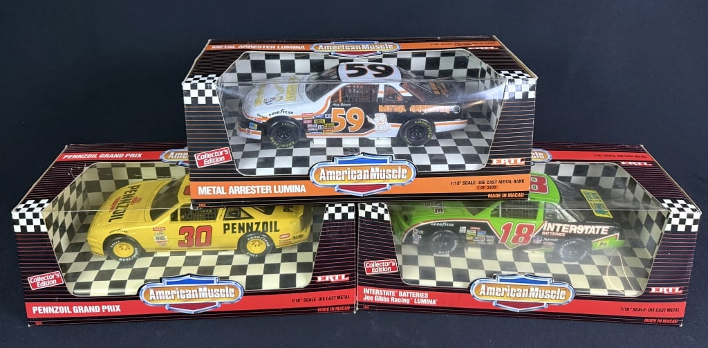 Ertl American Muscle 1:18 Scale Diecast NASCAR Lot 3 cars - Pennzoil Grand Prix, Metal Arrester (1 of 7)