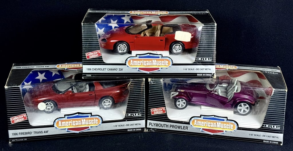 Ertl American Muscle 1:18 Scale Diecast Car Lot 3 cars - Plymouth Prowler, 1996 Camaro, 1996 (1 of 7)