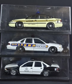 Chevy Caprice & Impala 1:18 Diecast Police Cars Watkins Glen, Las Vegas and Tennessee State. With