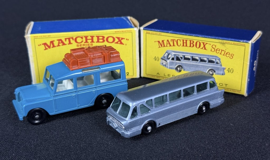 Lesney Matchbox 12 Land Rover 40 Distance Coach With original boxes. Some playwear on each see (1 of 8)