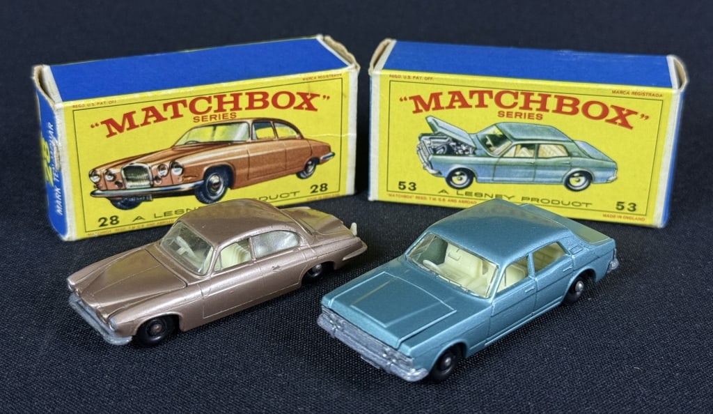 Lesney Matchbox 28 Mk 10 Jaguar 53 Ford Zodiac MK IV With original boxes. Some wear on boxes. Some (1 of 8)