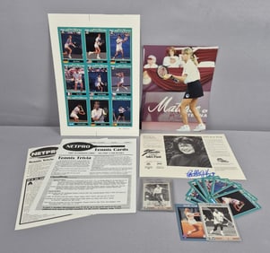 Assorted Tennis Sports Memorabilia Including NetPro The Legends Billie Jean King Autographed Sports