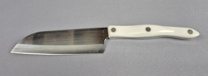 Cutco Petite Santoku Knife 2166 Marks, scratches on blade. Please see images for details regarding