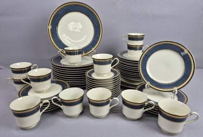 Mikasa Grande Ivory Imperial Lapis Dinnerware Set for 12