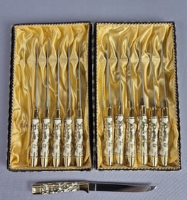 Solingen German Peaso Stainless Steal Steak Knife Sets & Boxes