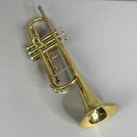 Conn Director Trumpet 16B Lacquered Brass 16B. Serial number GB820949. Missing mouthpiece. Visible