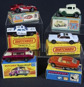 Vintage Matchbox Diecast Cars In Original Boxes 6 cars please refer to photos for items and