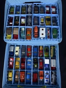 Vintage Matchbox Lesney Diecast Cars Collection With vintage Matchbox Official Collector Case. 48