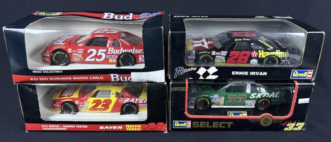 Revell 1/24 Diecast NASCAR Cars Four cars in original boxes. May have been previously opened. Boxes