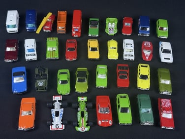 Vintage Playart 1/64 Diecast Cars Mixed Lot please refer to photos for items and condition details.