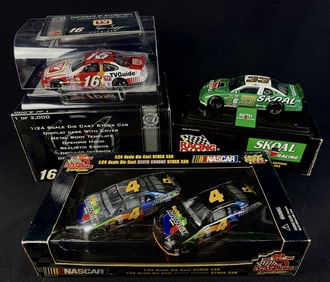 Racing Champions 1/24 Diecast NASCAR Cars In original boxes. Please refer to photos for items and